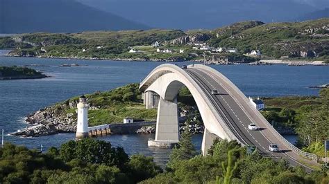 Watch * clip of the Isle of Skye bridge with road traffic crossing ...