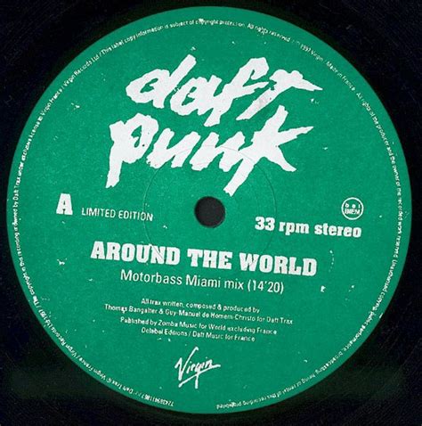 Daft Punk – Around The World – Vinyl (12", Limited Edition, 33 ⅓ RPM), 1997 [r7998] | Discogs