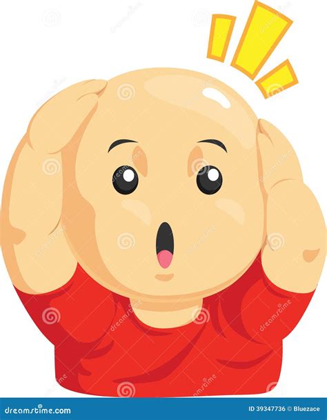 Cartoon Of Funny Bald Kid Stock Vector - Image: 39347736