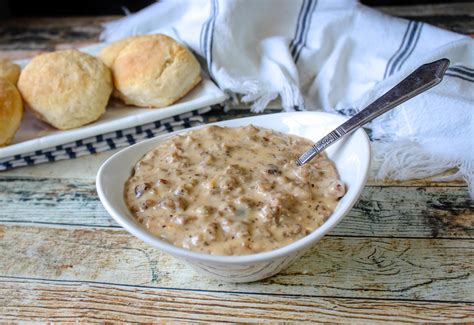 Old Fashioned Sausage Gravy - Baked Broiled and Basted