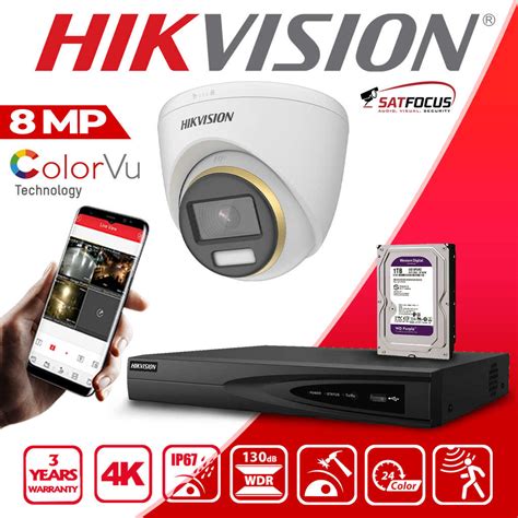 HIKVISION IP 8MP 4K ColorVu CCTV Camera package | SatFocus Ltd