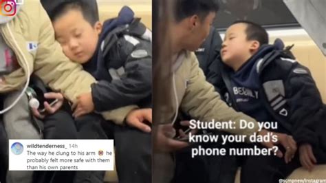 Watch: University students help little boy left behind in subway by drunk father in China ...