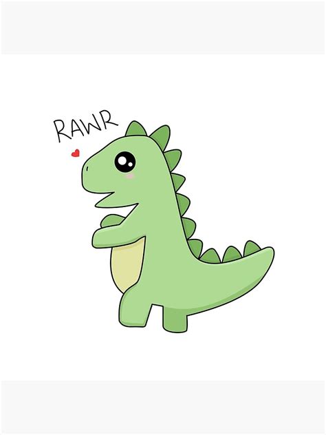 Póster «Cute T-Rex Dinosaur Rawr» de --Iris-- | Redbubble