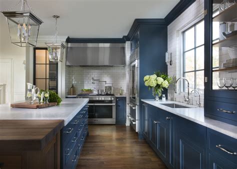 Navy Blue Kitchen - Home Bunch Interior Design Ideas