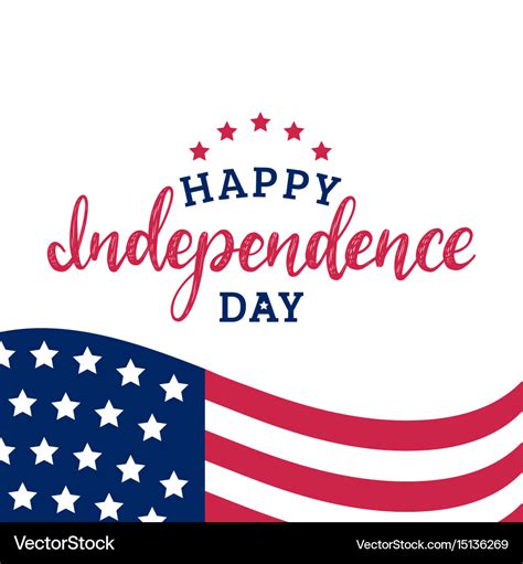 Happy independence day united states america Vector Image