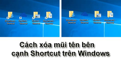 Bỏ dấu mũi tên trên icon Desktop win 11