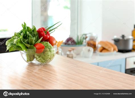 Bowl Fresh Vegetables Table Kitchen — Stock Photo © serezniy #212142494