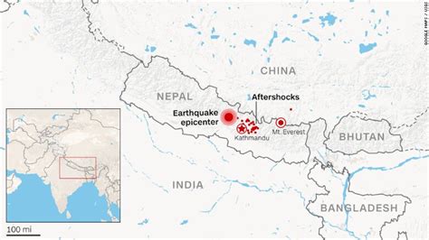 Nepal Kathmandu Earthquake 2015 Map