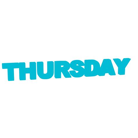 SVG > thursday week text calendar - Free SVG Image & Icon. | SVG Silh