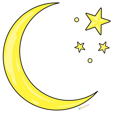 FREE Moon and Stars Clipart (Royalty-free) | Pearly Arts