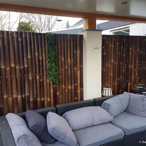 Black Bamboo Fence Panel Giant 180 x 180 cm | Fence panels, Black ...