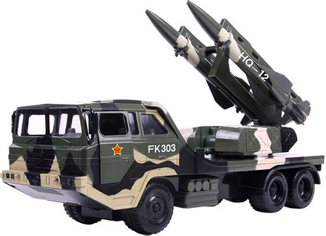 Big Daddy Military Missile Transport Army Truck Anti Aircraft Twin Missile Jungle Camouflage Toy ...