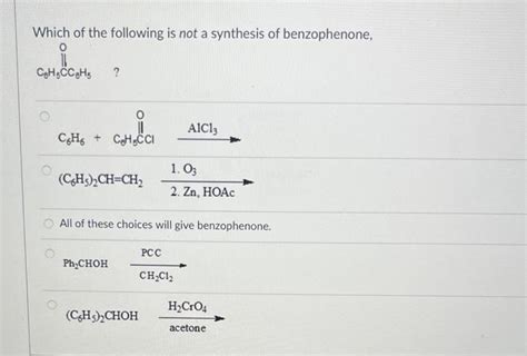 Solved Which of the following is not a synthesis of | Chegg.com