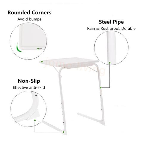 Height Adjustable Beside Table Folding Computer Desk Lifting Multi-Purpose Side Table Bed Table ...