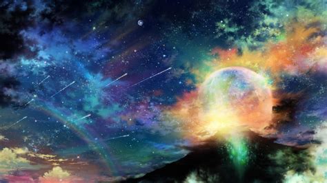 Colorful Space Landscape HD Wallpaper - WallpaperFX