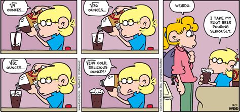 "Root Beer" | Math - Square Roots | FoxTrot Comics by Bill Amend