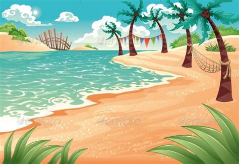 Animated Beach Vector