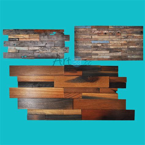 Reclaimed Wood Wall Tile Decorative Panel Sample 60x30cm