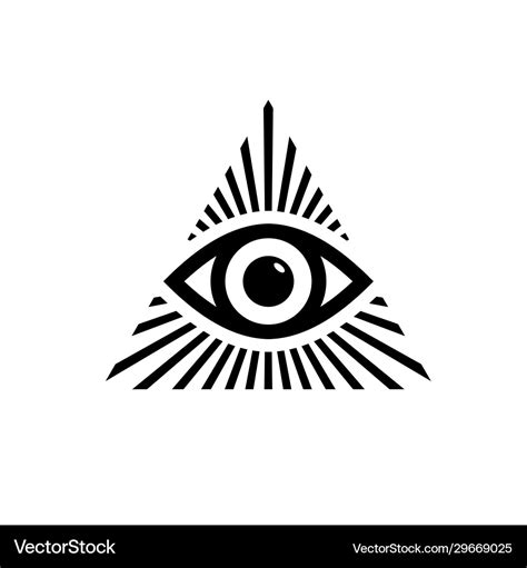 All seeing eye symbol Royalty Free Vector Image