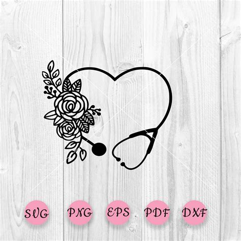 Stethoscope SVG Floral Stethoscope Svg File Doctors Svg - Etsy UK