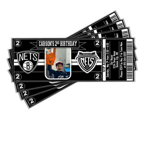 Brooklyn Nets Photo NBA Basketball Ticket Horizontal