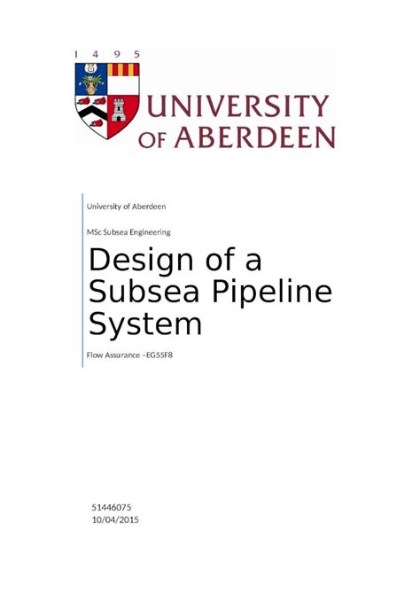 (DOCX) Subsea Pipeline Design Report - DOKUMEN.TIPS