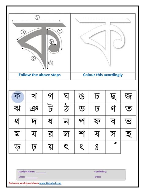 Bengali Banjonborno Alphabet Tracing Worksheet Td2pa9 PDF | PDF