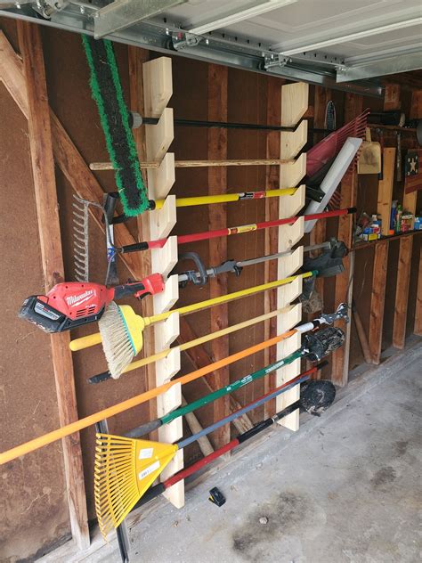 Diy Shed Tool Rack - Garden Tool Racks Organisers For Sale Ebay : Create three identical 2x4 ...