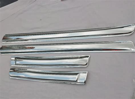 All Chrome Side Door Protecting Molding Trim For Toyota Prado Accessories FJ150 2010 2011 2012 ...