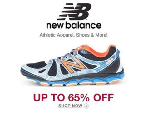 65% off New Balance Clothing, Shoes & Apparel + Free Shipping