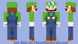 Luigi: Super Mario Bros. Minecraft Skin