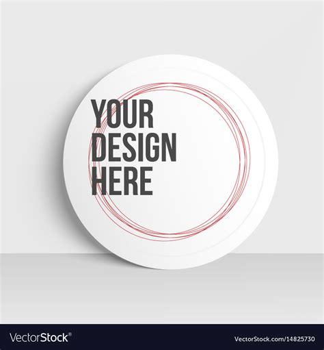 Realistic circle mockup Royalty Free Vector Image