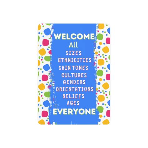 Metal Sign Welcome Everyone Colorful Dots - Etsy