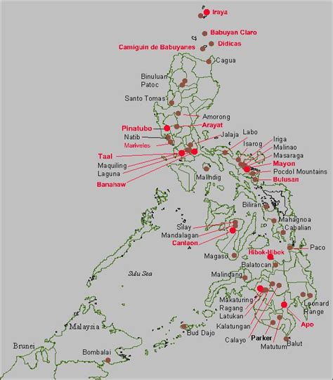 Volcanoes in the Philippines | Philippine map, Map, World map europe