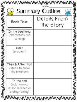 Free Graphic Organizers For Retelling A Story - FerisGraphics