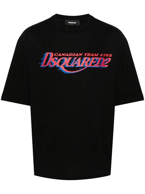 DSQUARED2 logo-print T-shirt | Black | FARFETCH