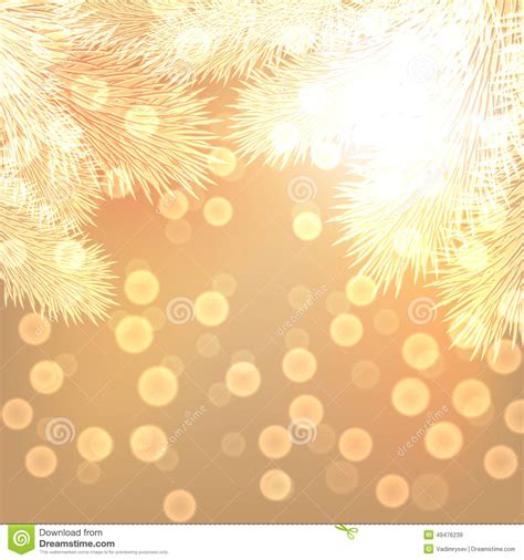 Gold Christmas Lights Background Stock Illustration - Illustration of backdrop, element: 49476239