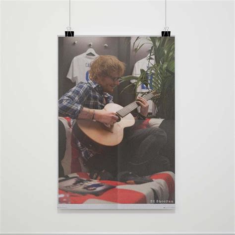 Ed Sheeran Guitar Portrait Poster