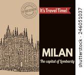 Vintage Milano Travel Poster Free Stock Photo - Public Domain Pictures