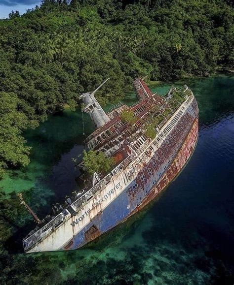 Abandoned Cruise Ship in the South Pacific | Abandoned ships, Abandoned ...