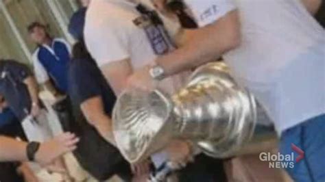 Say cheese! Lightning forward Mathieu Joseph eats poutine out of ...