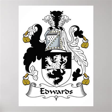 Edwards Family Crest Posters | Zazzle