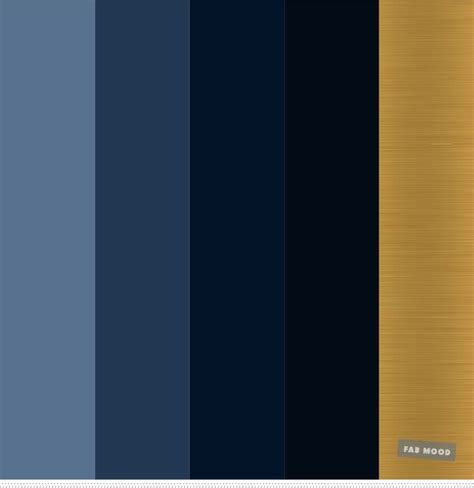 Shades of blue and gold color palette | Blue gray gold, Gold color ...