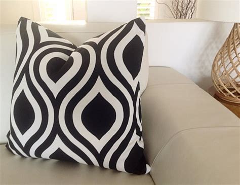 Black Pillows Black Cushions Cushion Cover Geometric Black