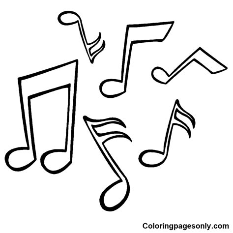 Music Notes Coloring Pages Printable for Free Download