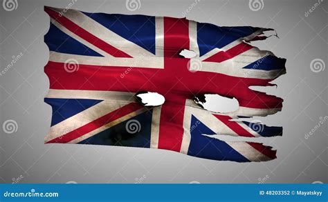 Inglaterra Perforó, Quemado, Alfa Del Lazo De La Bandera Del Grunge Que ...