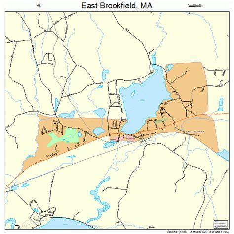 East Brookfield Massachusetts Street Map 2518595