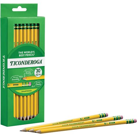 Ticonderoga Wood Pencil - #2 Pencil Grade - Yellow Cedar Barrel - 30 / Box - Madill - The Office ...