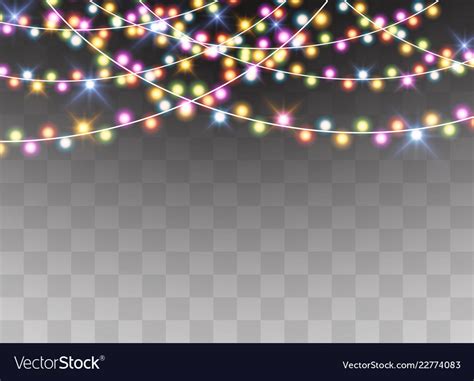 Christmas lights isolated Royalty Free Vector Image