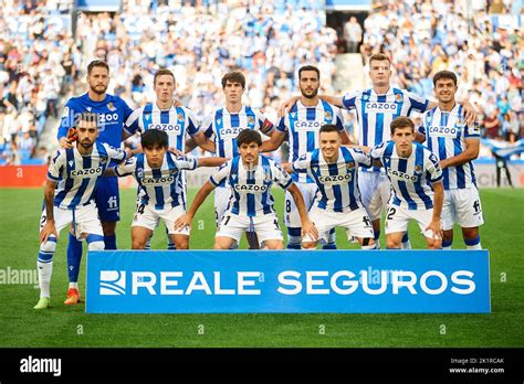 Real Sociedad team group during the La Liga match between Real Sociedad ...